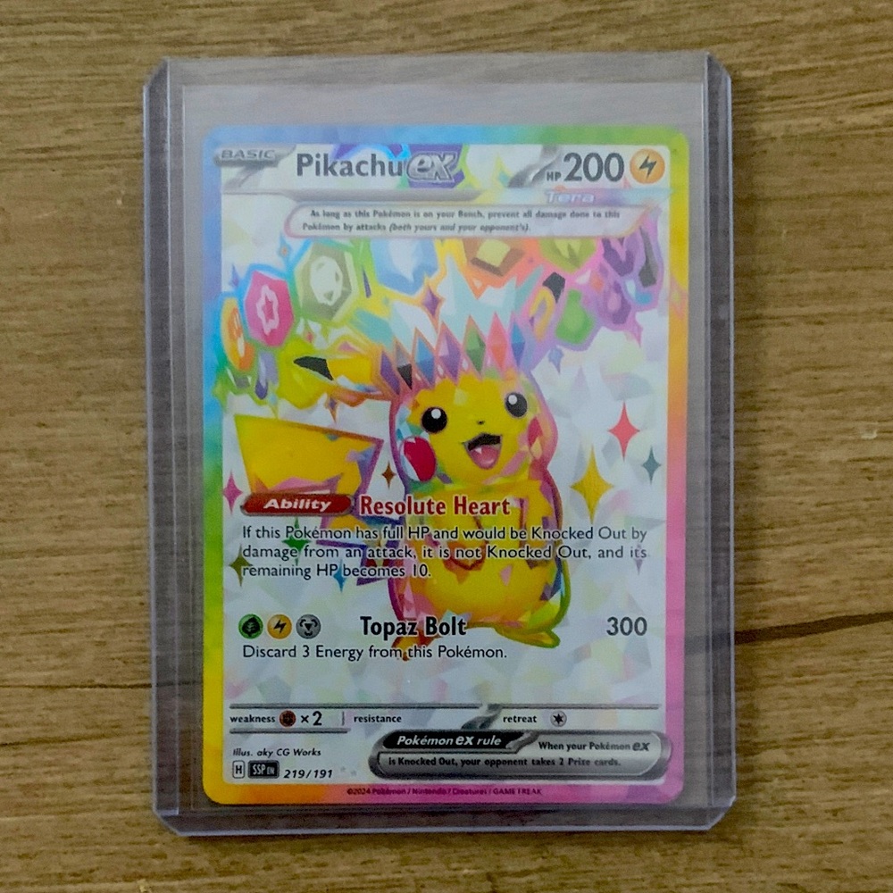 Pikachu EX Holographic Pokémon Card
